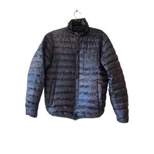 Slate & Stone Blue Camo Print Feather Duck Down Puffer Jacket Men's Small